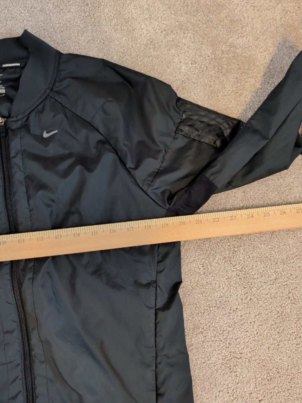 Nike Running Bomber Windbreaker Jacket Mens Black Sz Medium Drifit Outdoor - Picture 9 of 10